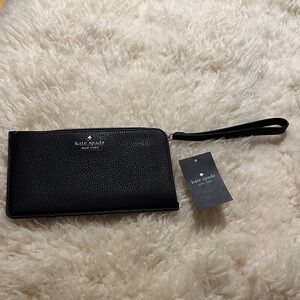 Kate Spade Black Textured Wristlet